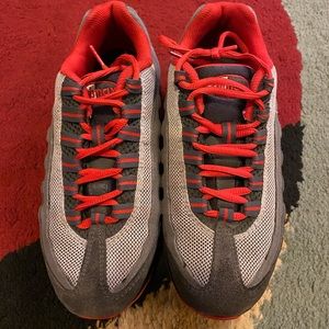 Nike air max 95 red gray youth 5.5 women 7